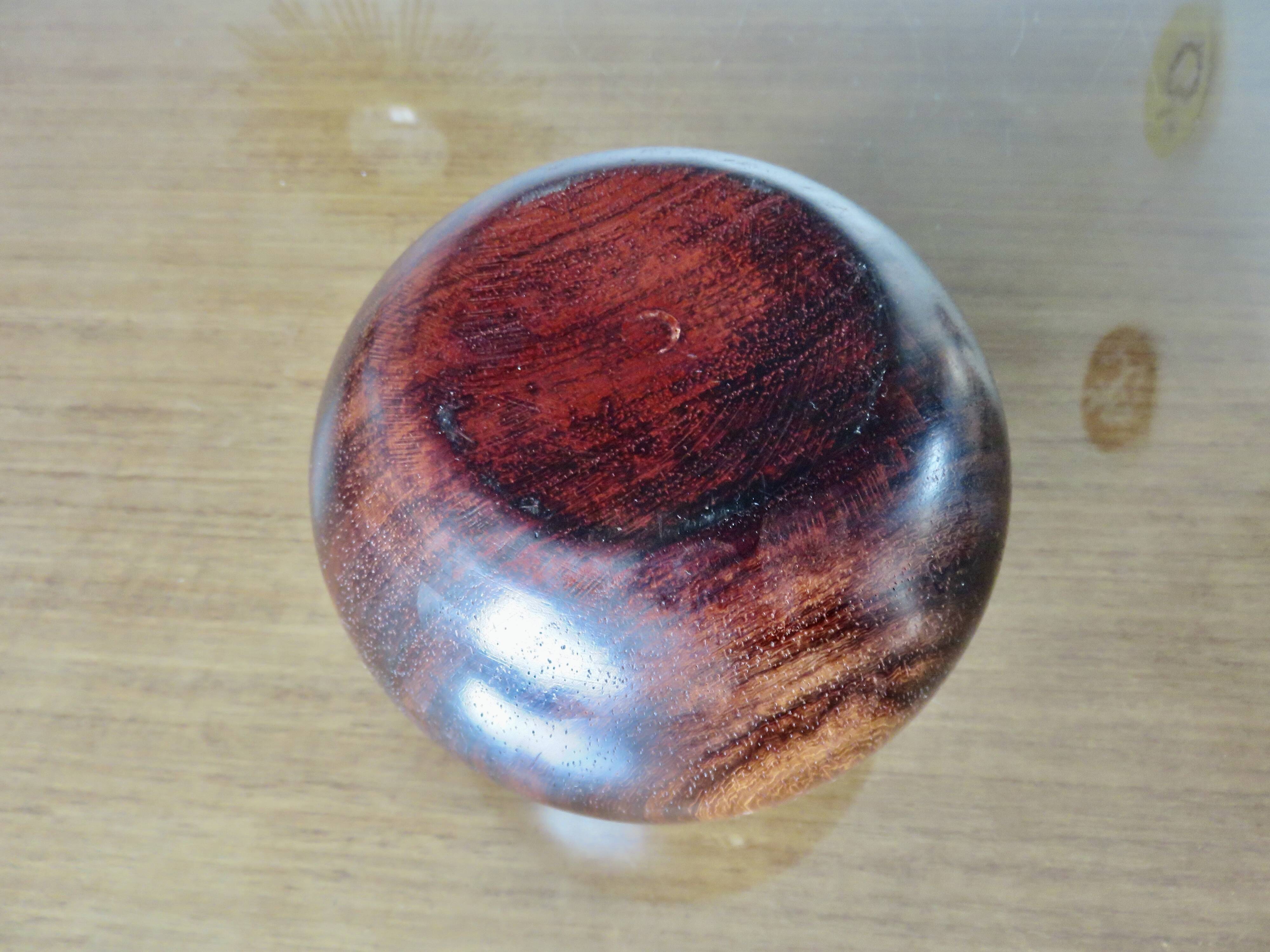 Scandinavian rosewood box, free form, 60s-70s