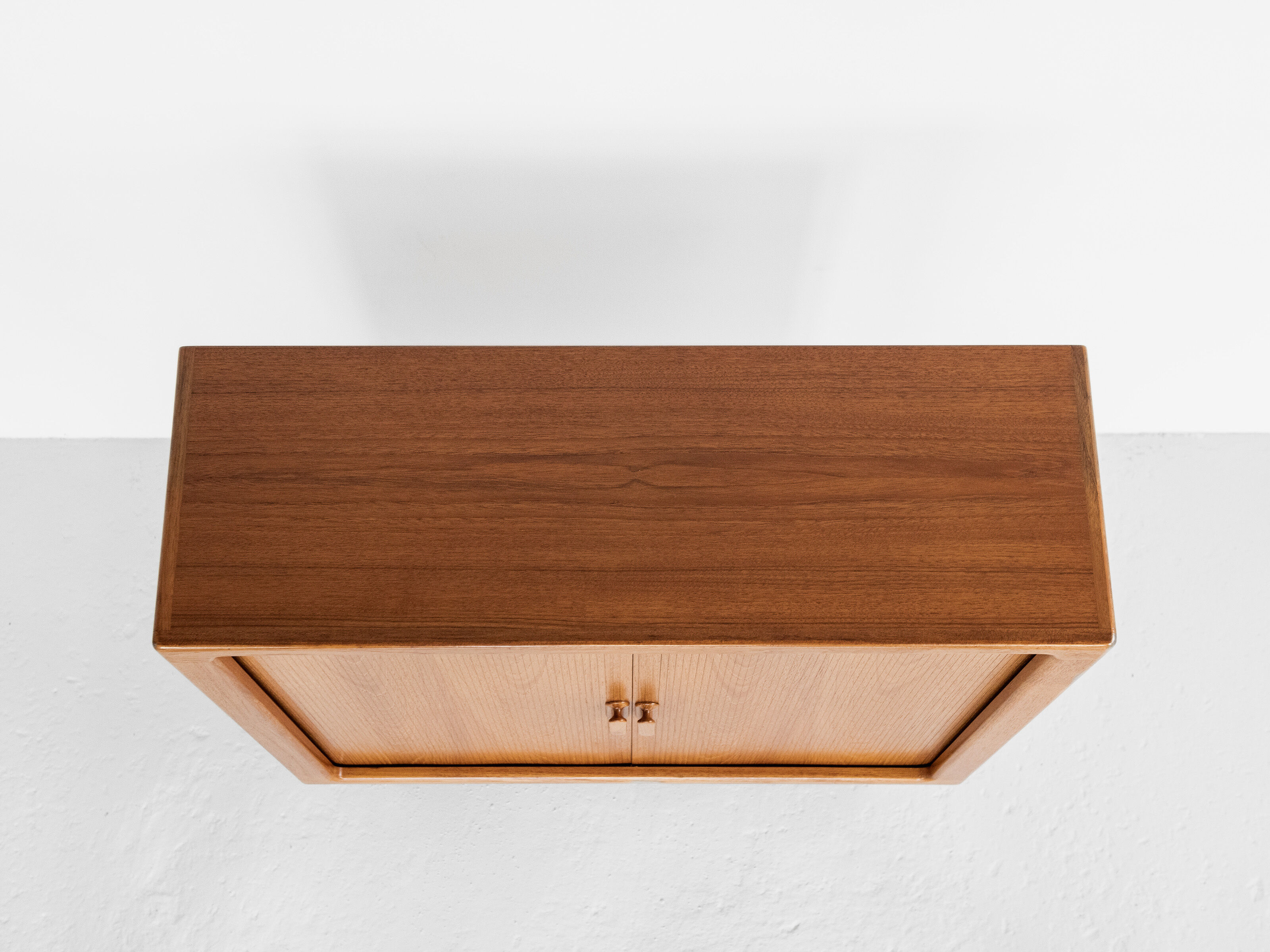Midcentury danish cabinet with tambour doors by Dyrlund 1960s