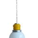 Murano glass "bulb" in yellow and white, space age, Italy 1960s