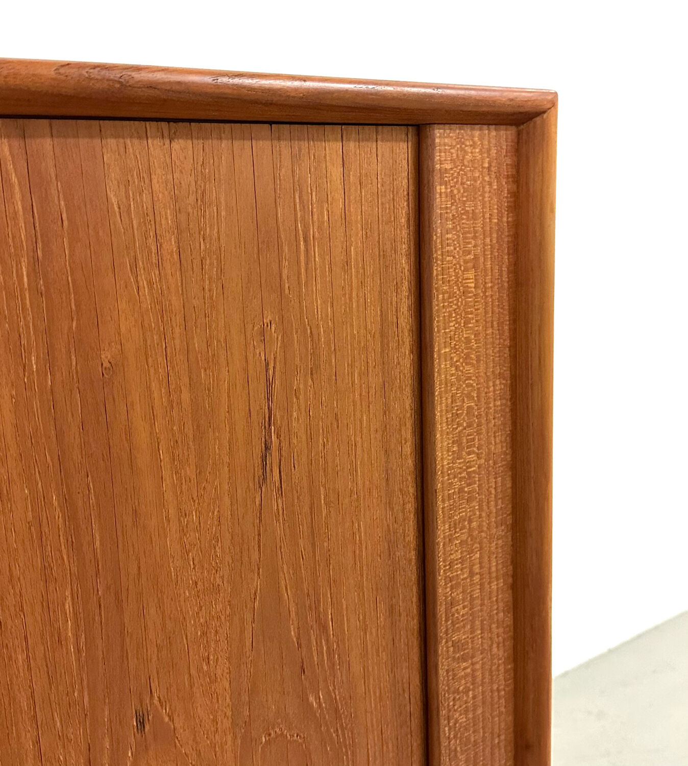 Danish teak tambour door Sideboard by Bernt Petersen 60s