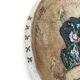 Plat en terre cuite et porcelaine émaillée nu féminin, Helen Mai