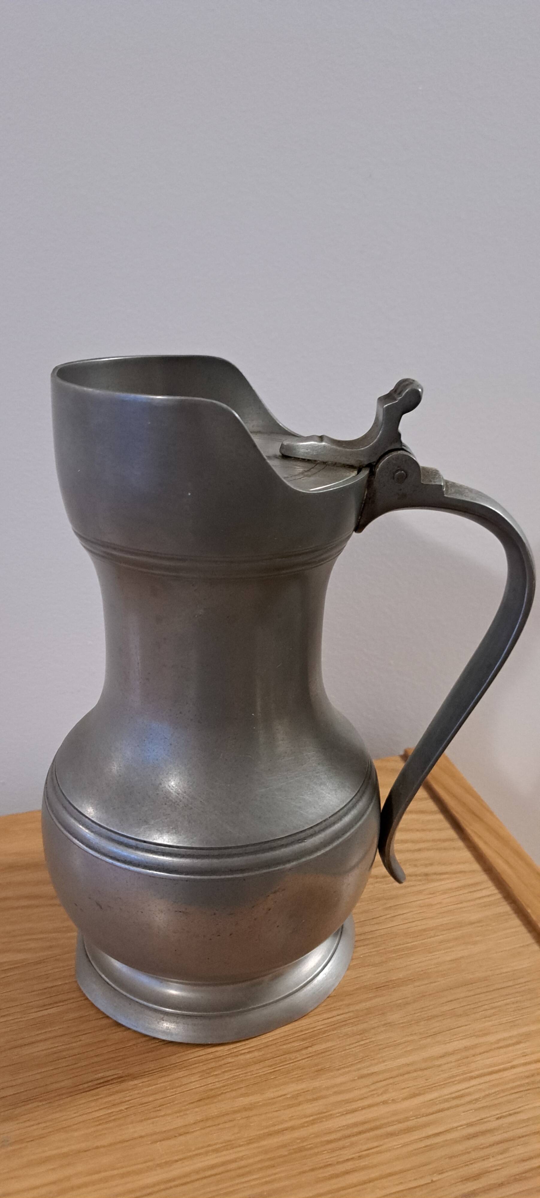 Large real pewter pitcher
