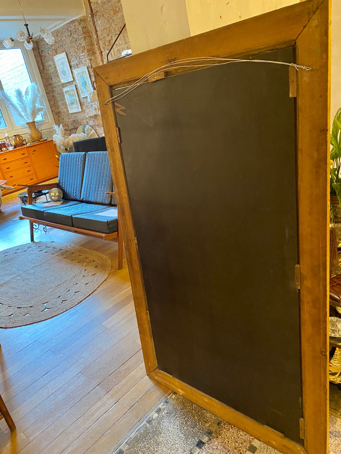 19th century gilded wooden mirror