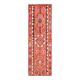1970s Turkish Oushak Handmade Wool Cotton Orange Runner Rug 79x254