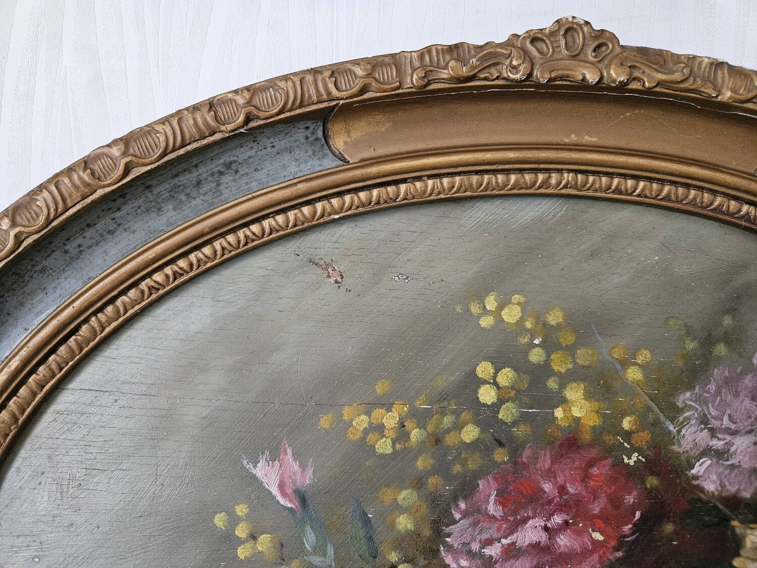 Painting, oil on wood framed, 20th century