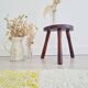 Tripod stool in solid wood - brutalist plant stand