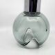 Pendant chandelier, chrome and smoked glass, eye ball design, space age, Italy, 1970s