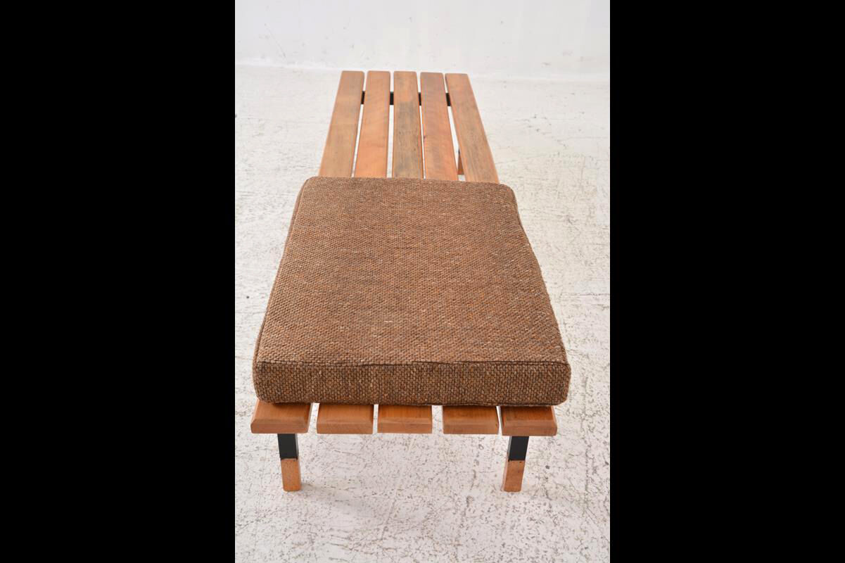 Slatted bench dating from the 60s