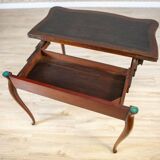 19th-Century Mahogany Wood & Veneer Console Table, 1890s