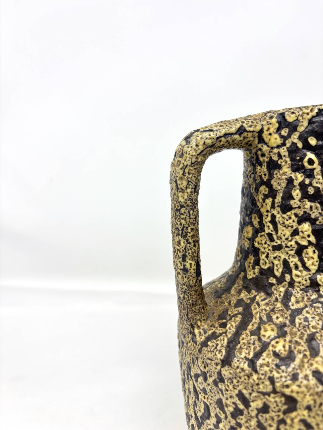 Yellow German ceramic vase
