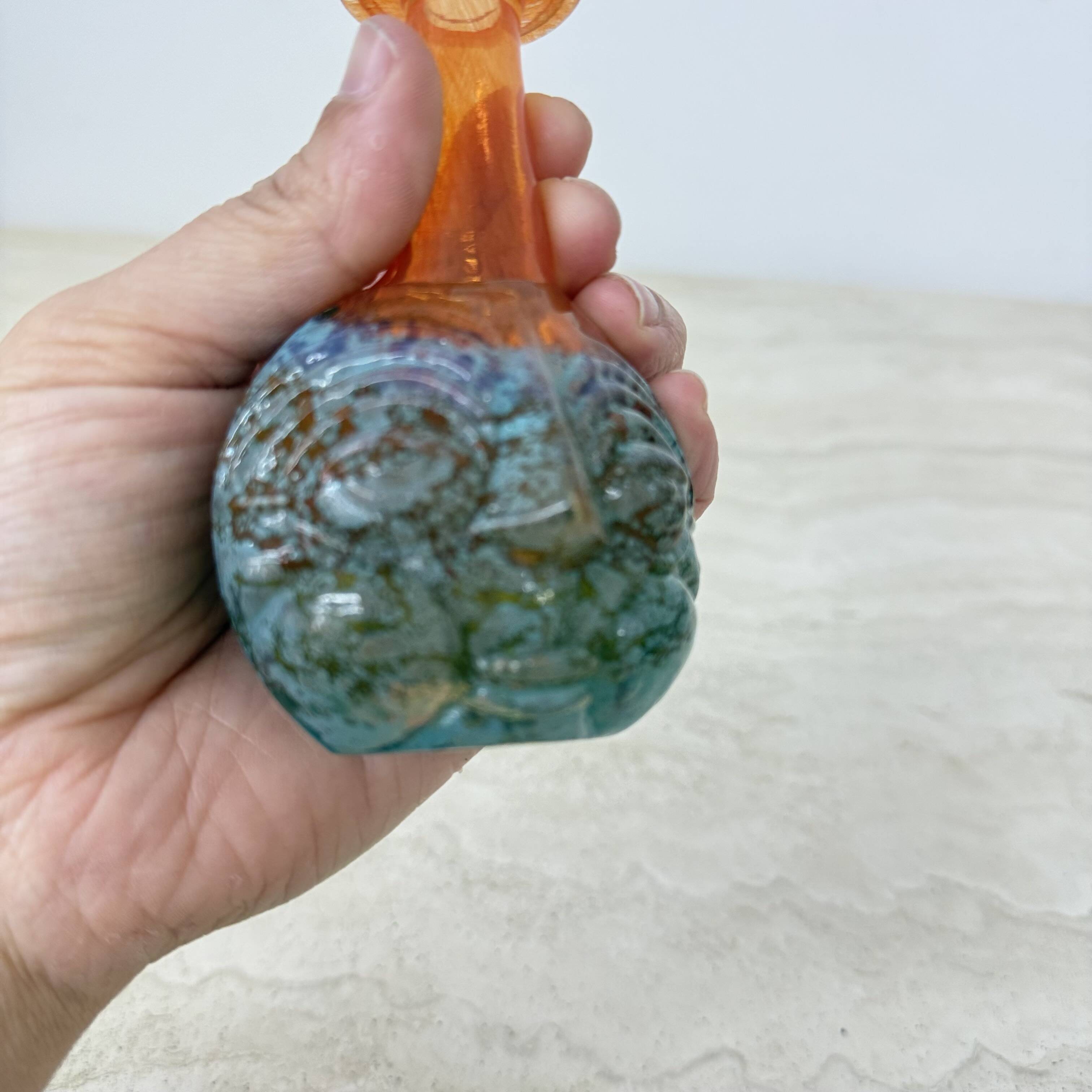 Rare Kjell Engman for Kosta Boda Sweden vase Rio face glass miniature vase