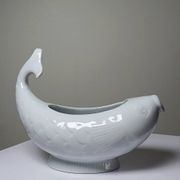 White porcelain sauce boat fish Ocean France, 1970s-1980s