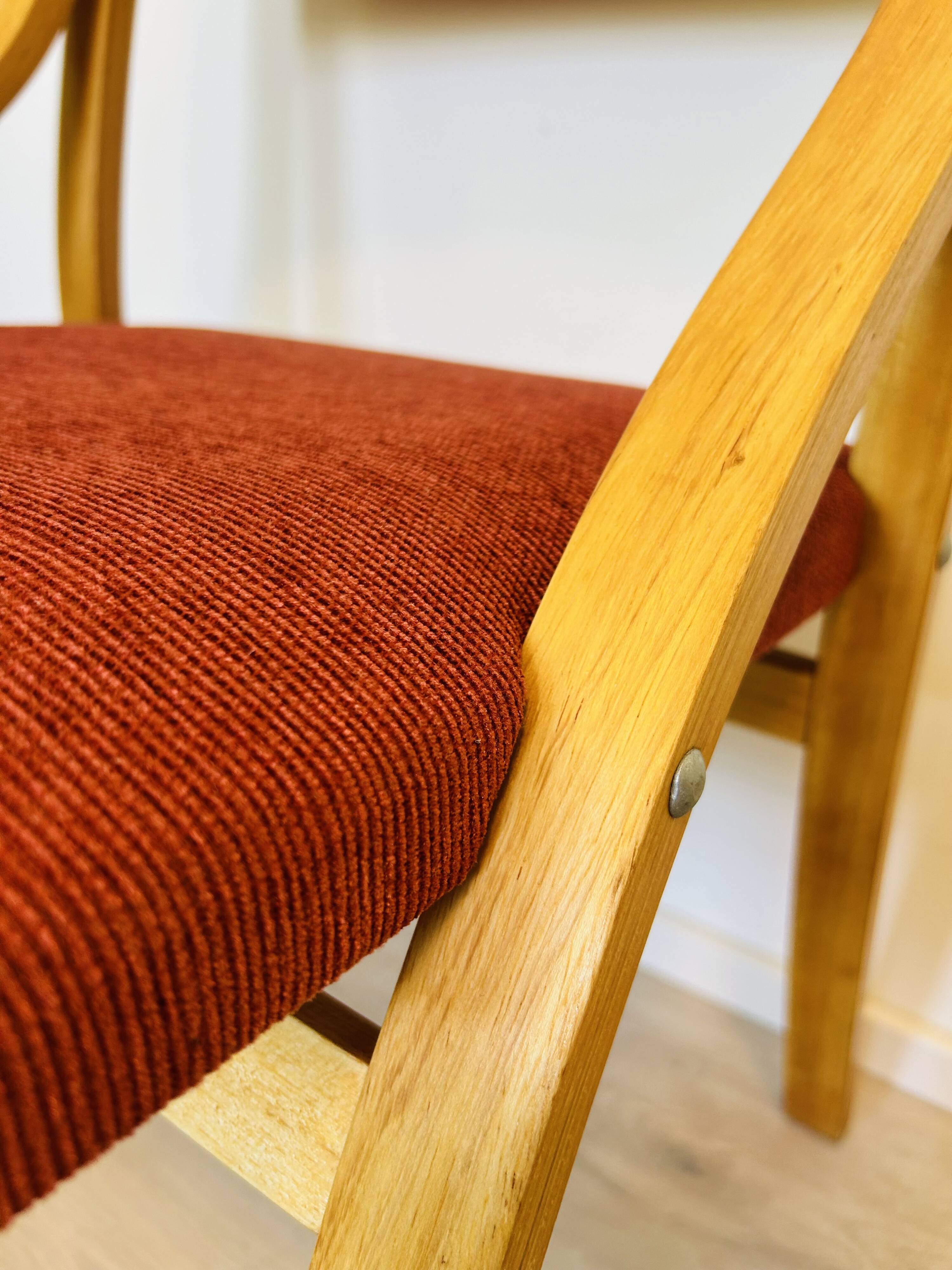 Vintage Dining Chairs by Ludvík Volák for Dřevopodnik Holešov, 1960’s, Set of 2