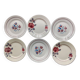 6 Badonviller and Lunéville mismatched dessert plates