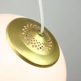 Italian Space Age Pendant in Brass and Plexiglass, 1970s