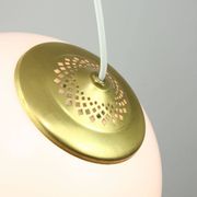Italian Space Age Pendant in Brass and Plexiglass, 1970s