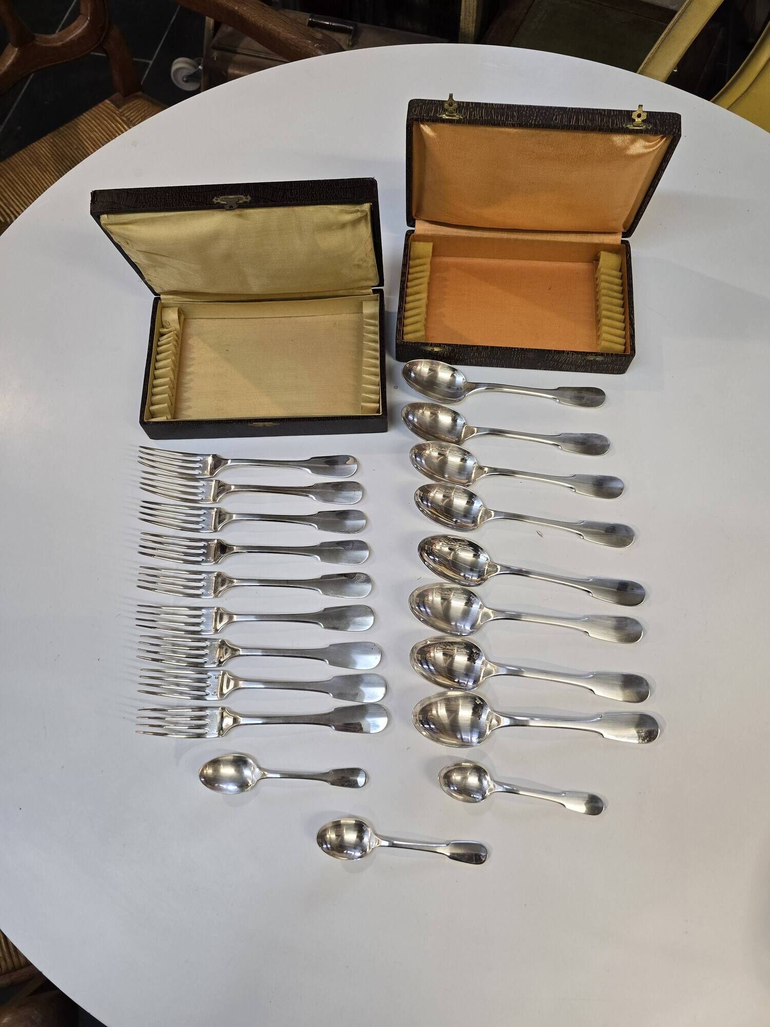 Christofle cutlery in silver metal 20 pieces mid-20th century