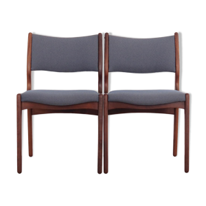 ensemble de deux chaises en palissandre, design danois, années 70, fabriqué au Danemark