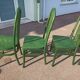 Lot de 6 chaises de bistrot baumann eden terrasse verte bois - vintage