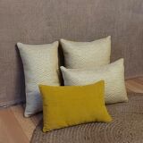 Set of yellow mustard cushions