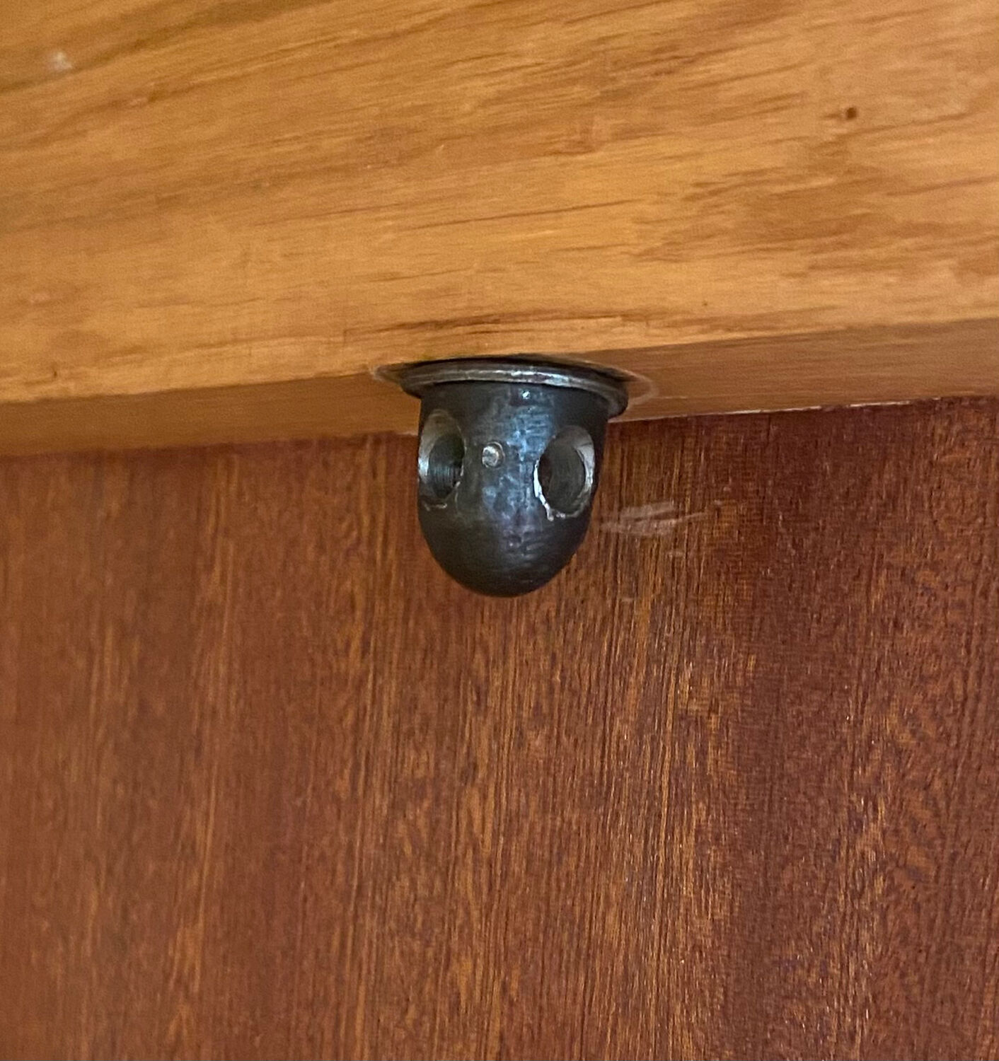 Vintage cupboard with compass feet