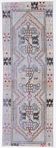 3x8 Ligth Blue Vintage Runner Rug, 77x229Cm