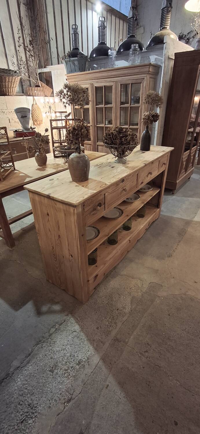 Open buffet in fir wood