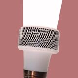 Double wall light in brass and opaline glass, 1960