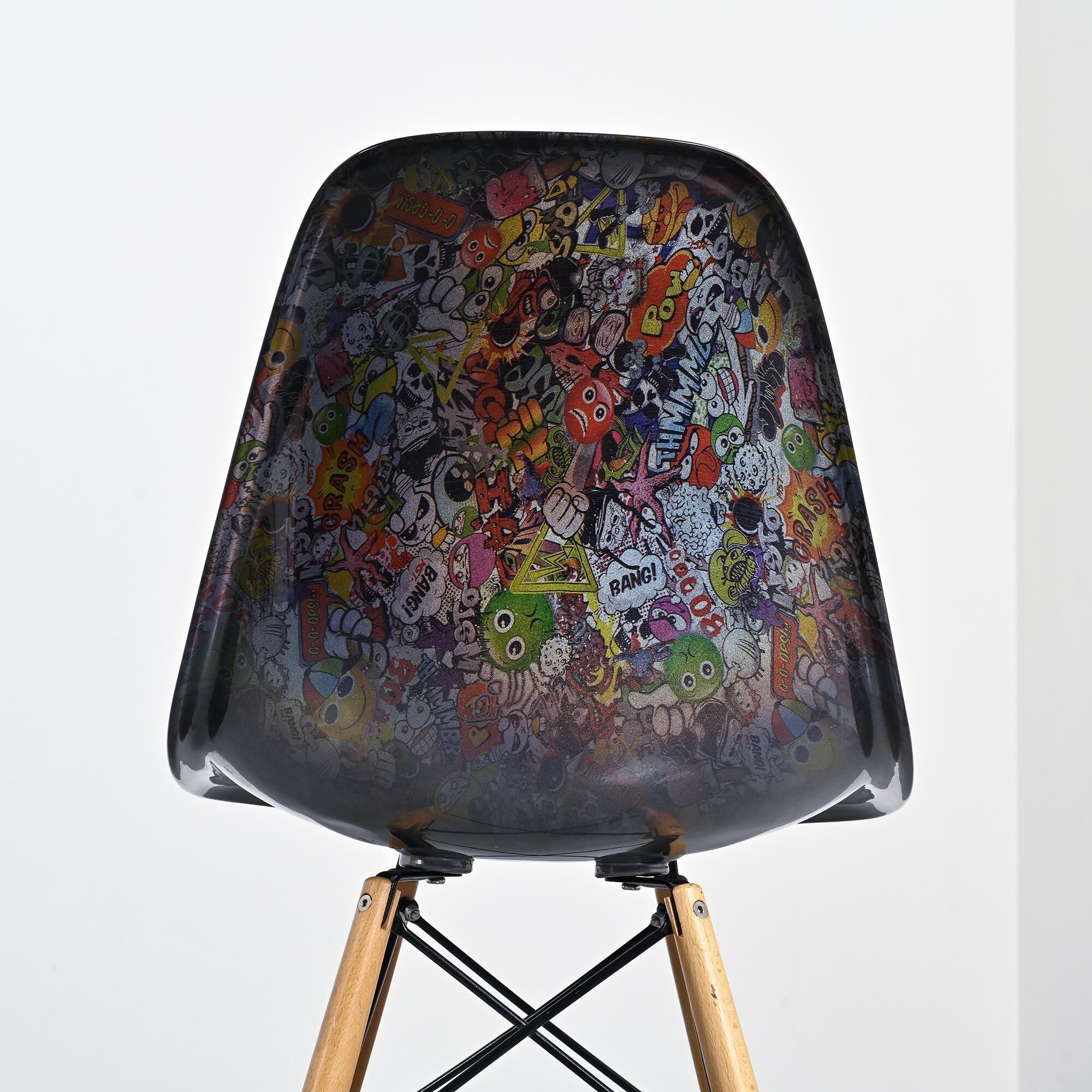 Eames chair customised by an artist, circa 2000