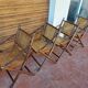 Set of 4 folding chairs old colonial style