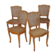 4 Louis XV style canne chairs