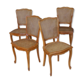 4 Louis XV style canne chairs