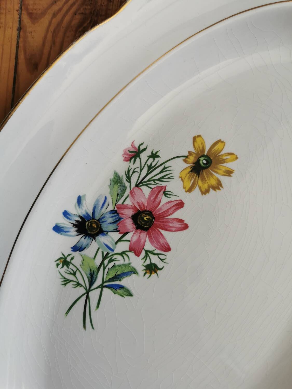 Plat ovale vintage L'Amandinoise Printemps