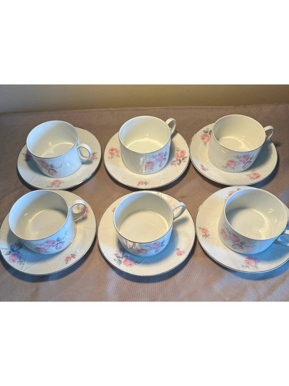 6 Art Deco RGK cups and saucers