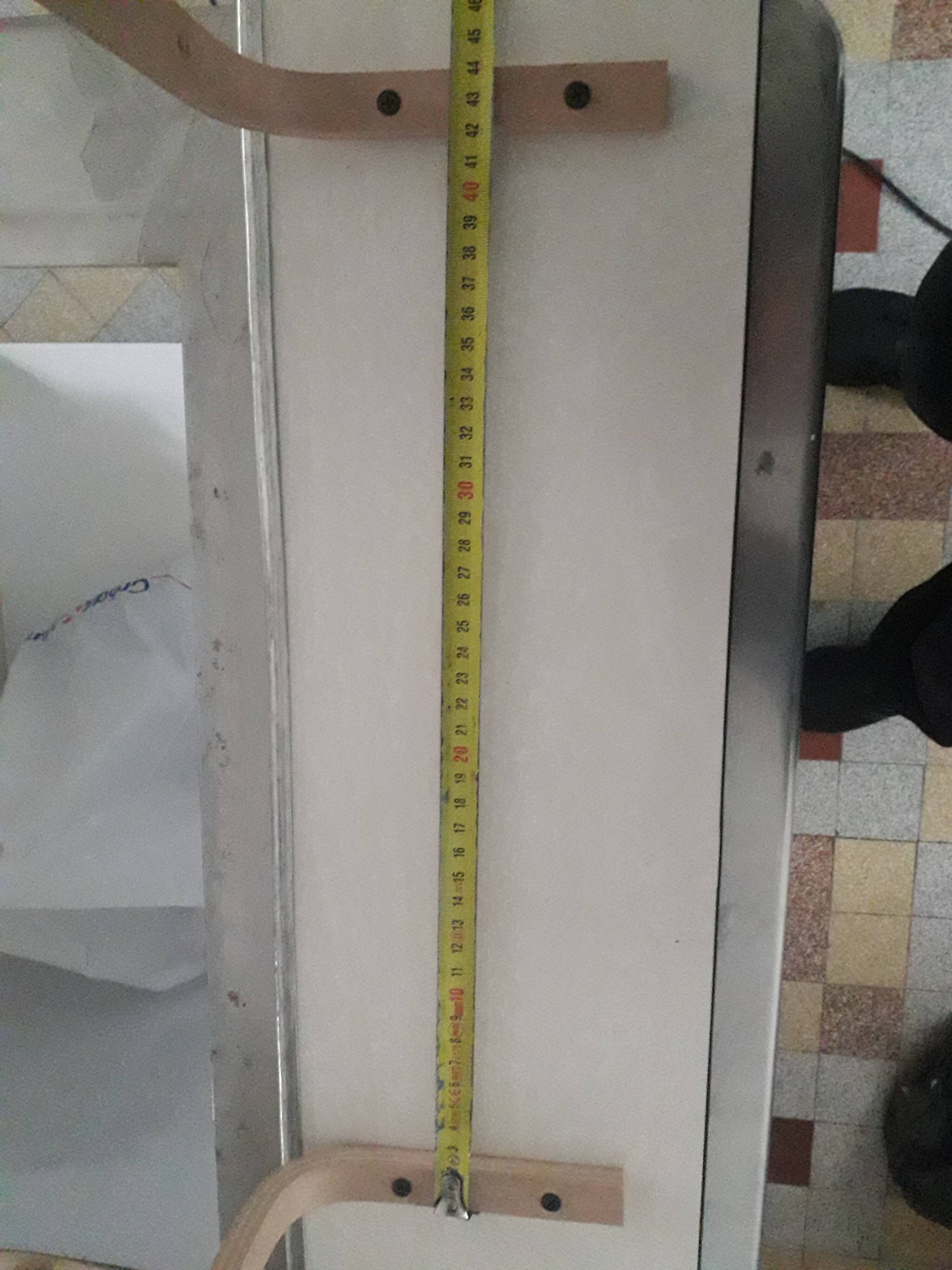 Vintage red formica shelf