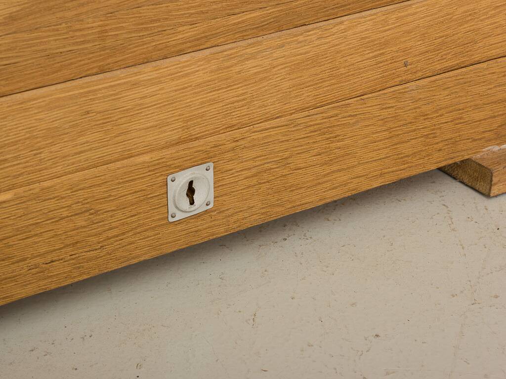 Vintage curtain furniture in light oak