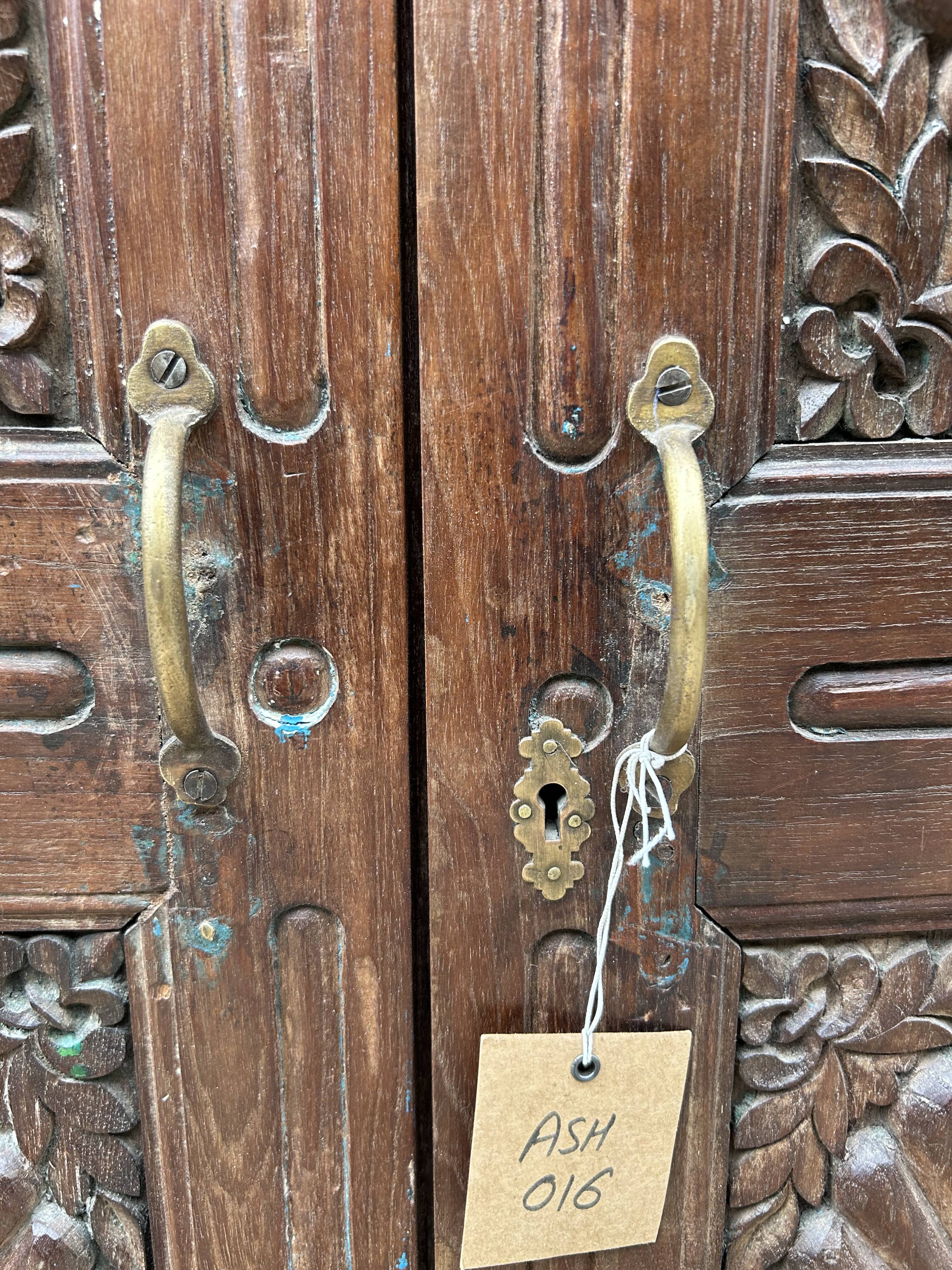 Bikaner wardrobe - Rajasthan, carved from Burmese teak.