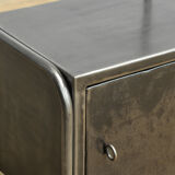 Set of iron bedside tables, 1950s