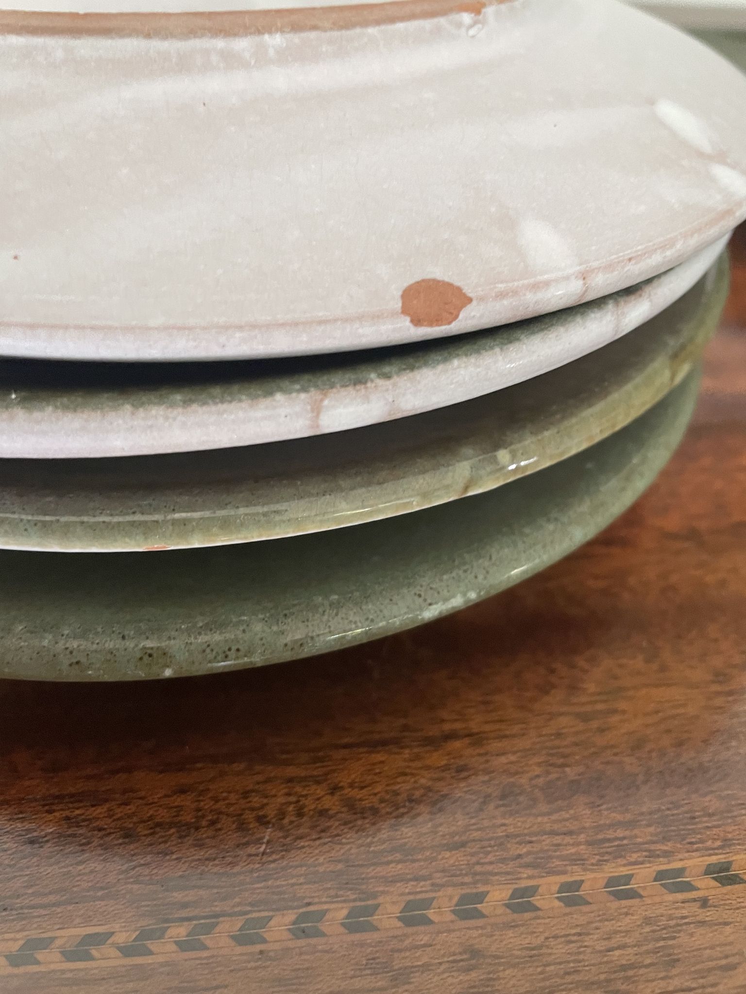 Set of 5 ceramic dessert plates