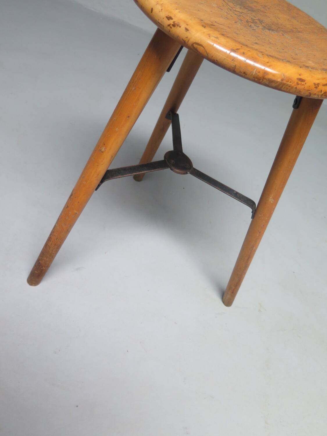 High Beech Stool, Denmark, 1960s
