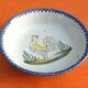 Old round and hollow dish Charolles earthenware Rooster decoration