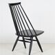 Asko / Ilmari Tapiovaara “Mademoiselle” spindle back lounge chair / Mid Century Modern Design / Finland / 1950s-1960s / black
