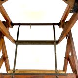 Vintage architect's desk table adjustable height and folding tilt with counterweight 1930