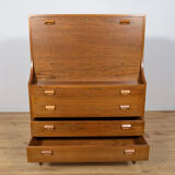Mid-Century Danish Walnut Secretary by Borge Mogensen for Soborg Mobler, 1960s