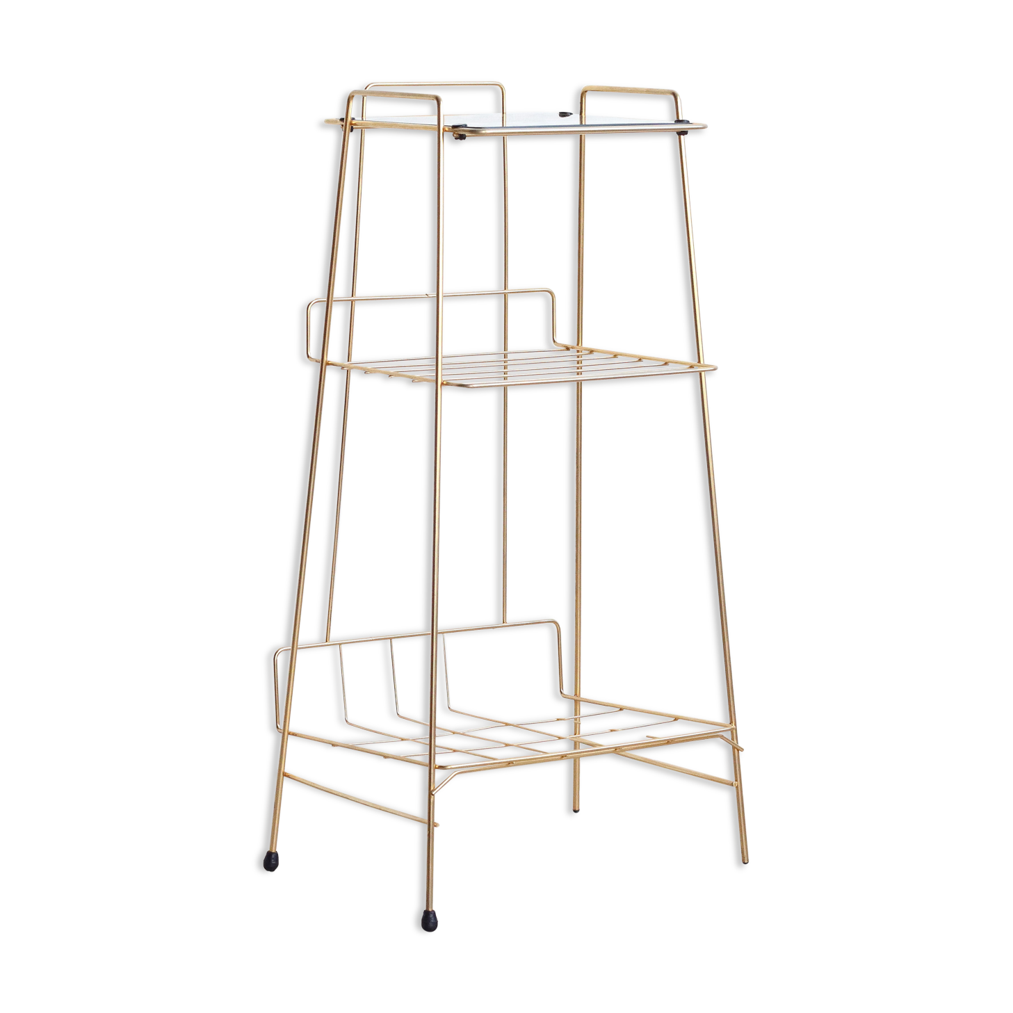 Side table in gilded brass