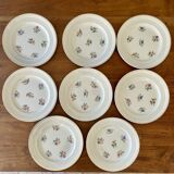 Set of 8 semi-porcelain Céranord France dinner plates, Versailles model