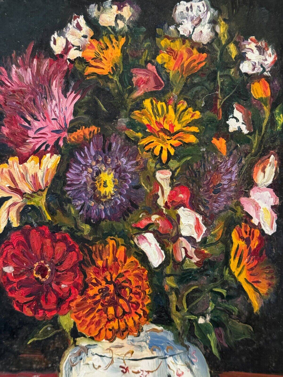 Oil on cardboard by J.-P. Ducos still life 1960