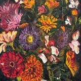 Oil on cardboard by J.-P. Ducos still life 1960