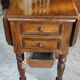 Old bedside table with drop flaps furniture louis xvi style/19th century