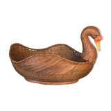 Wicker basket in the shape of a duck